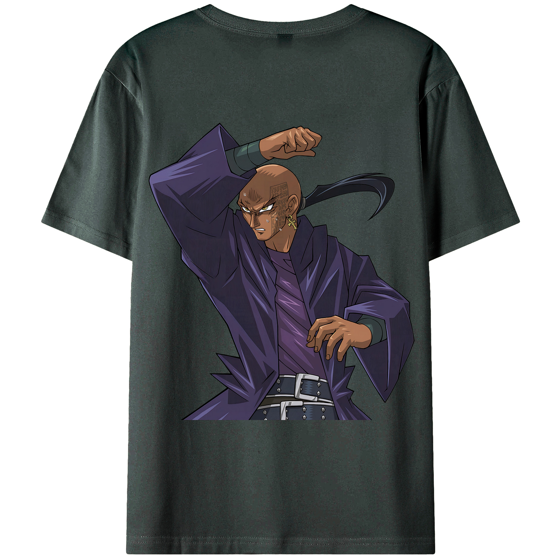 （画像用） 遊☆戯☆王 Yu-Gi-Oh! 綿100％ メンズ半袖Tシャツ（バックプリント） 通気性